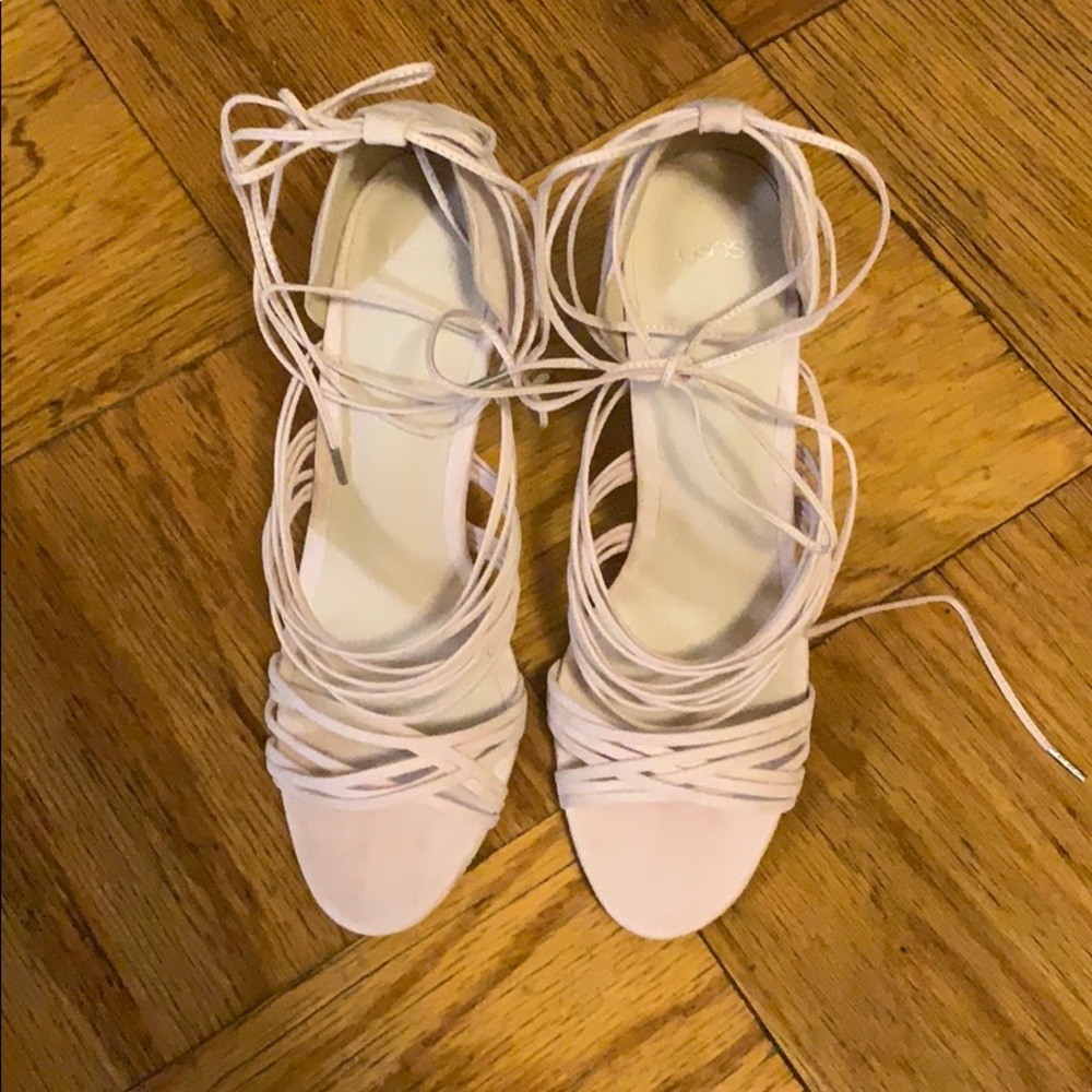 Strappy high heels